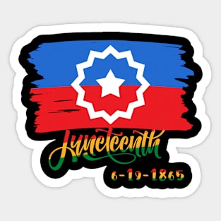 Juneteenth Flag Freedom June 19th Celebration Men Women Kids Sticker